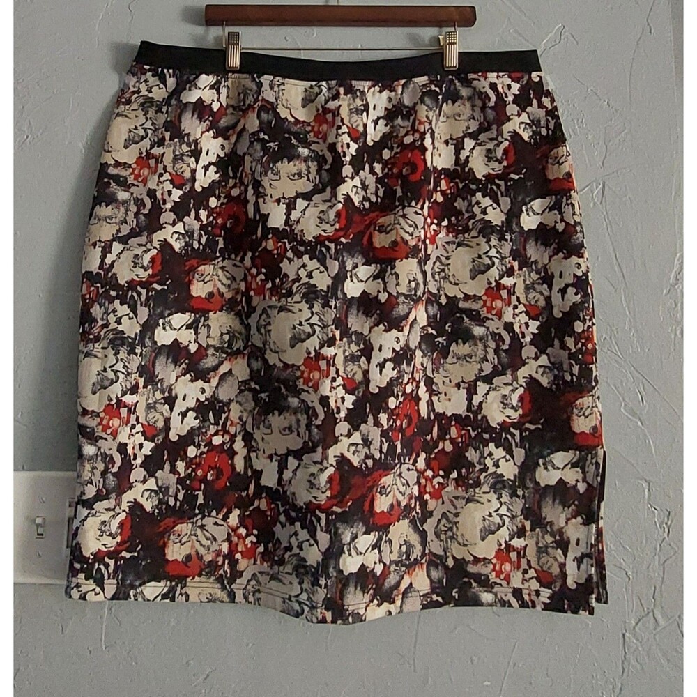 Modamix Skirts Women's Plus 2X Paisley, Elastic Waist, 40 Inch Waist, 20.5 Inch - Picture 1 of 6